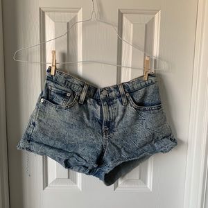 acid wash jean shorts
